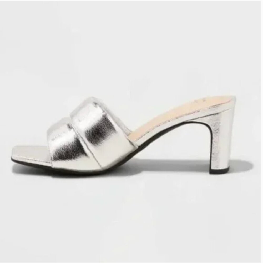 ⭐️ Puff Ribbed Chic Hipster Boho Hippie Art Classy Elegant Heeled Mules Heels